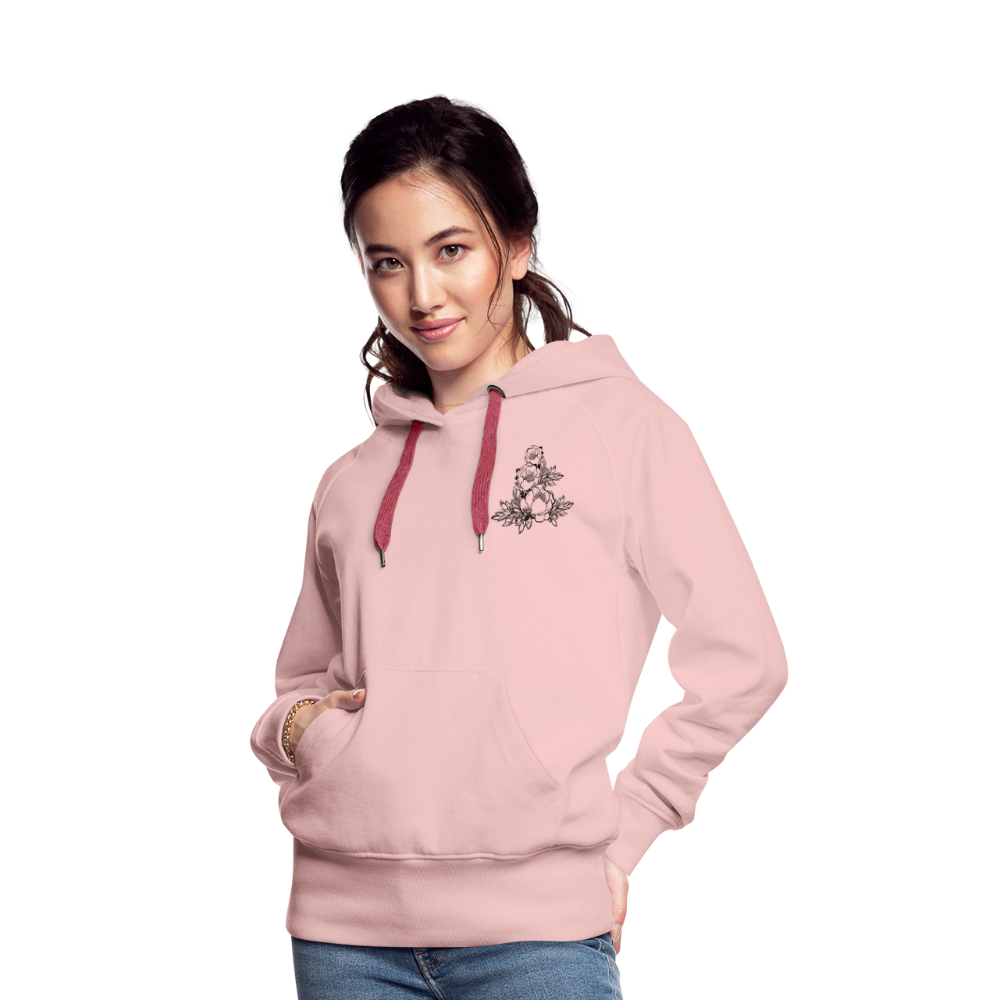 Hidden Horizon - Women’s Premium Roses Hoodie - crystal pink