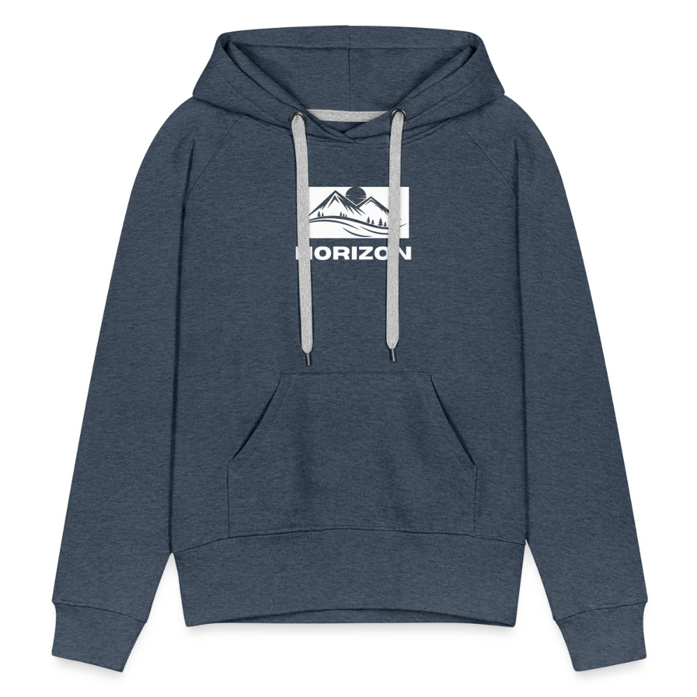 Hidden Horizon - Women’s Premium Horizon Hoodie - heather denim