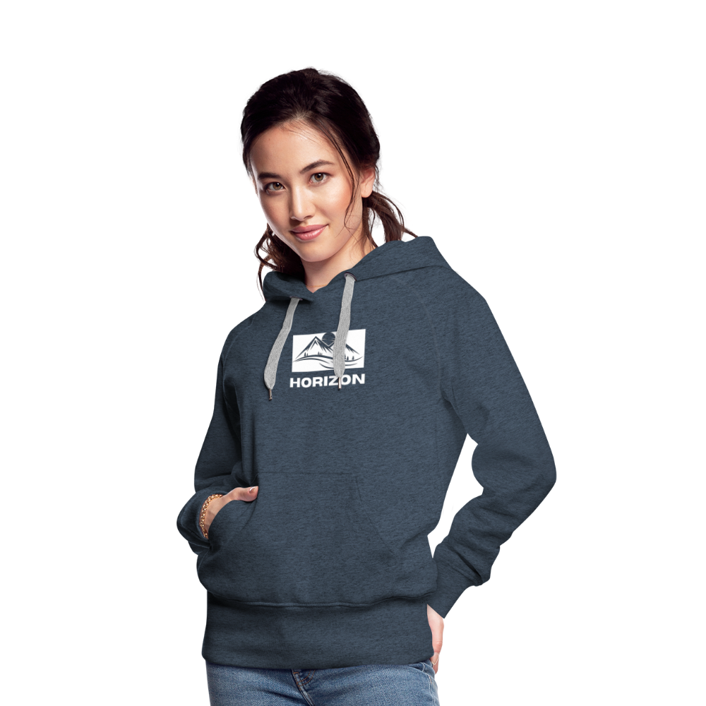 Hidden Horizon - Women’s Premium Horizon Hoodie - heather denim