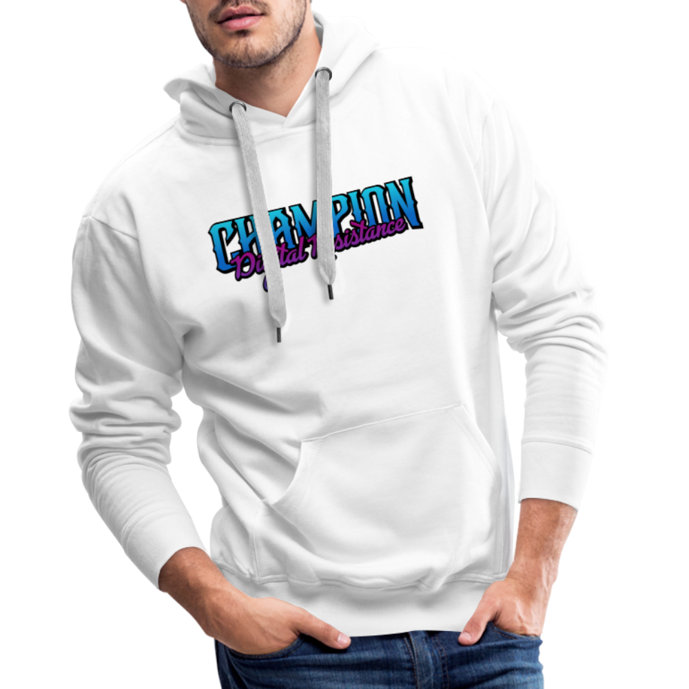 Hidden Horizon Origins - Men’s Premium Digital Resistance Hoodie - white